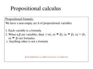 Propositional calculus