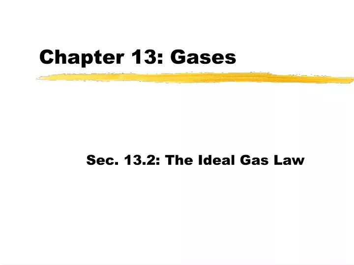 chapter 13 gases