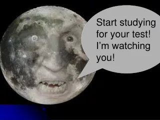 Start studying for your test!  I’m watching you!