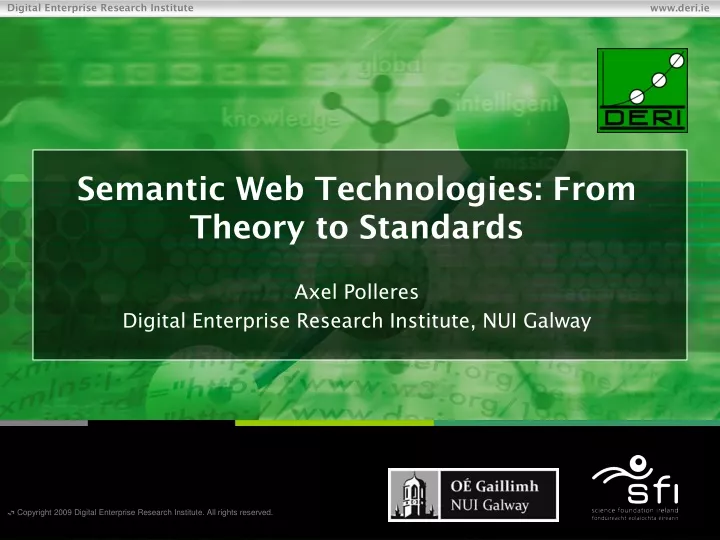 semantic web technologies from theory to standards