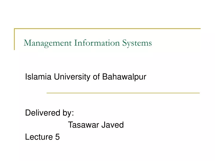 management information systems