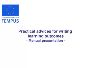 Practical advices for writing  learning outcomes - Manual presentation -