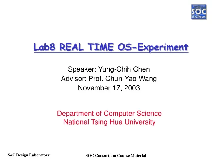 lab8 real time os experiment