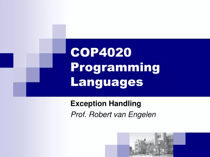 cop4020 programming languages