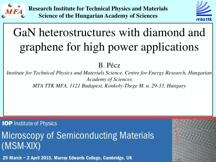 gan heterostructures with diamond and graphene