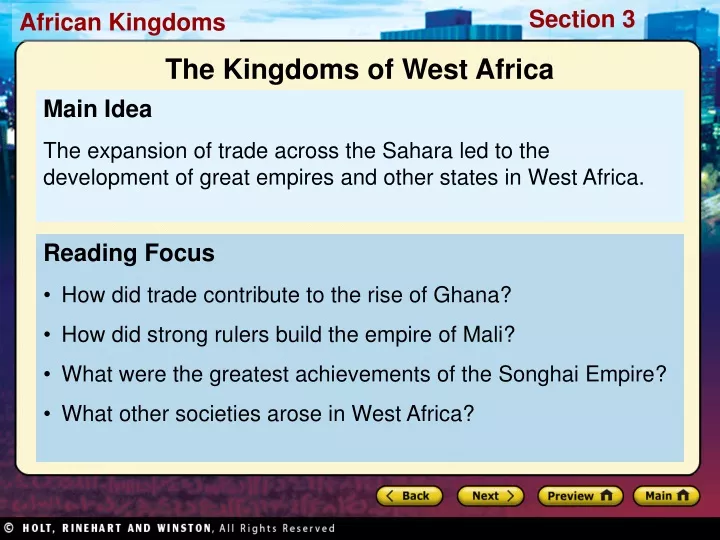 the kingdoms of west africa