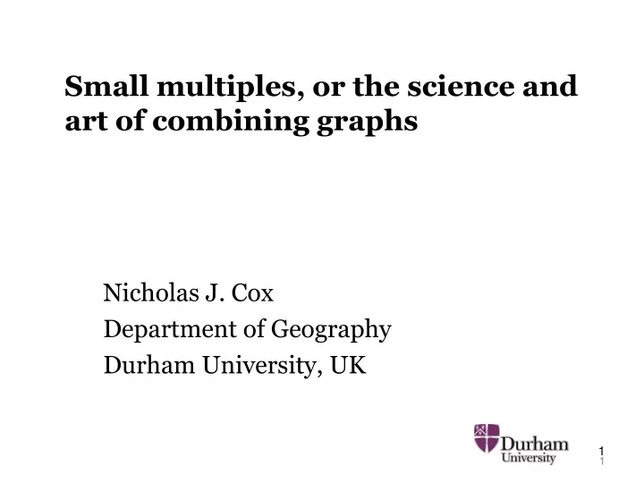 small multiples or the science and art of combining graphs