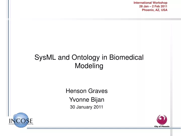 sysml and ontology in biomedical modeling