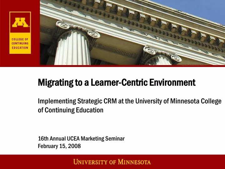 migrating to a learner centric environment