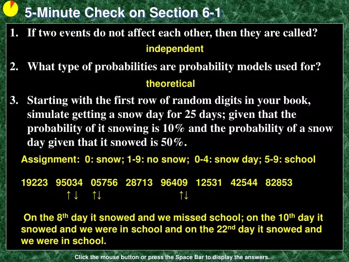 5 minute check on section 6 1