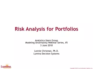 Risk Analysis for Portfolios