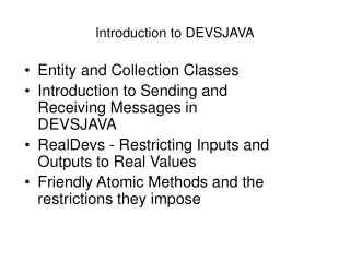 Introduction to DEVSJAVA