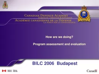 How are we doing? Program assessment and evaluation