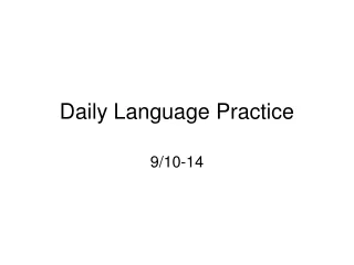 Daily Language Practice