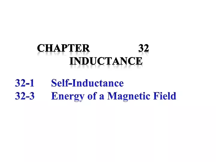 chapter 32 inductance