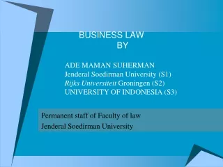 BUSINESS LAW 	BY