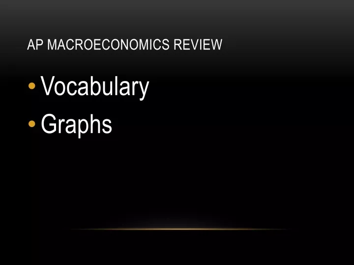 ap macroeconomics review