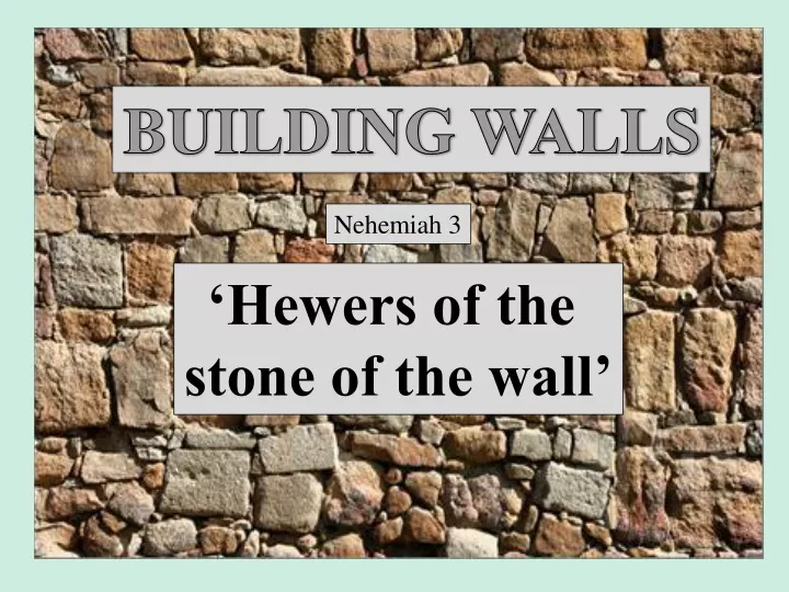 building walls