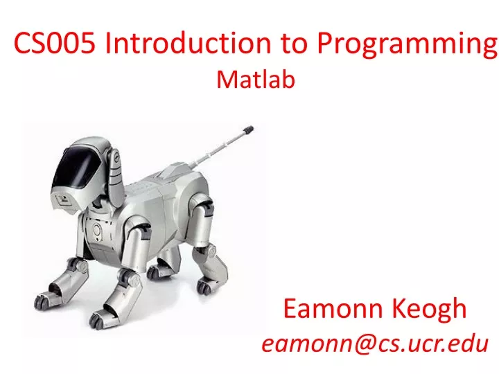 cs005 introduction to programming matlab