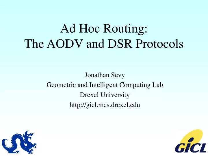 ad hoc routing the aodv and dsr protocols