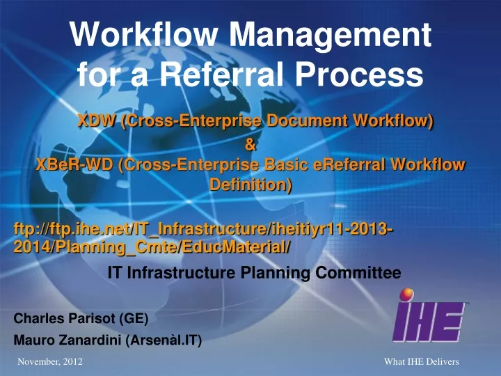 workflow management for a referral process