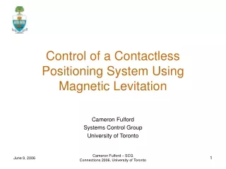 Control of a Contactless Positioning System Using Magnetic Levitation