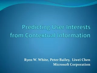 Predicting User Interests from Contextual Information