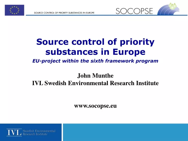 source control of priority substances in europe