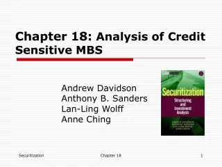 Chapter 18:  Analysis of Credit Sensitive MBS