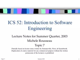 ICS 52: Introduction to Software Engineering