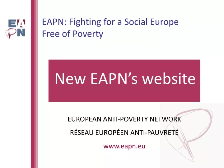 eapn fighting for a social europe free of poverty