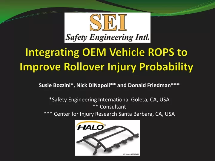 integrating oem vehicle rops to improve rollover injury probability