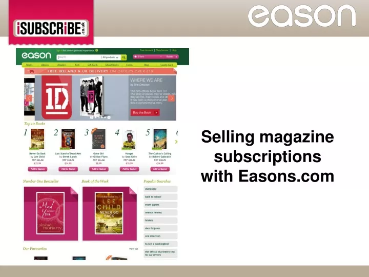 selling magazine subscriptions with easons com