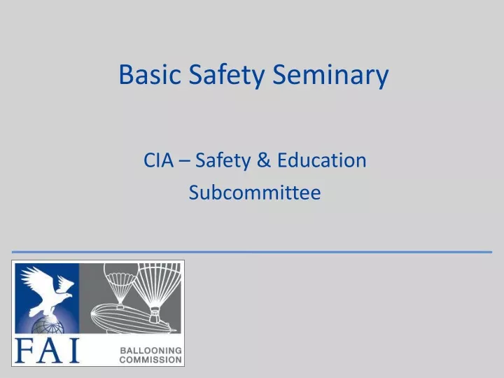 basic safety seminary