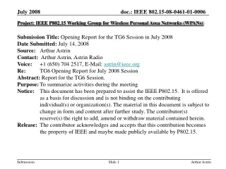 Project: IEEE P802.15 Working Group for Wireless Personal Area Networks (WPANs)