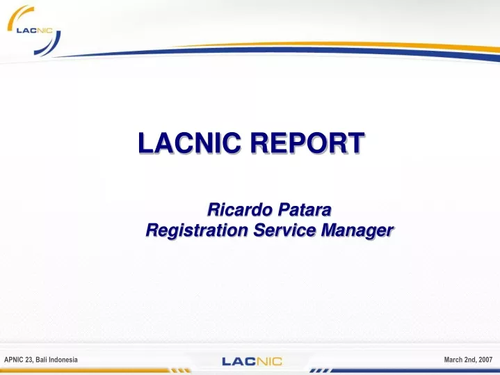 ricardo patara registration service manager