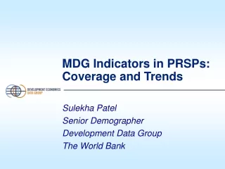 MDG Indicators in PRSPs: Coverage and Trends