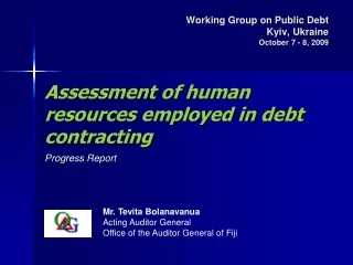 Assessment of human resources employed in debt contracting