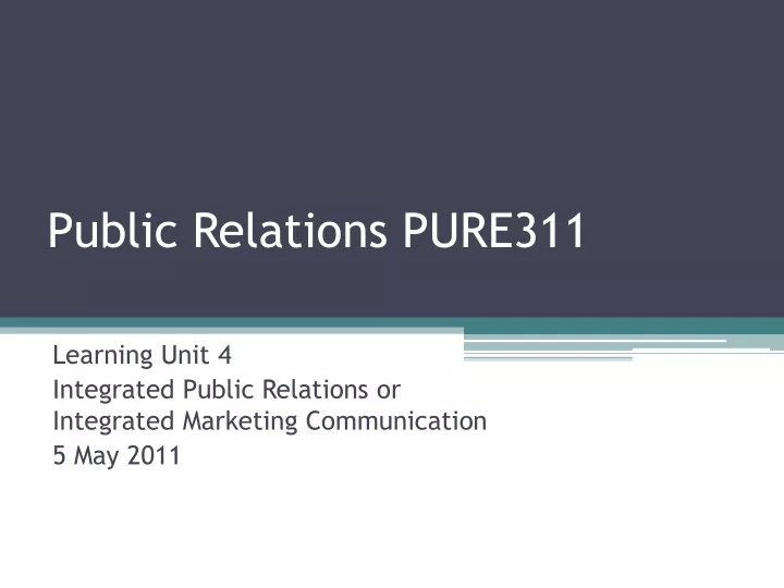 public relations pure311