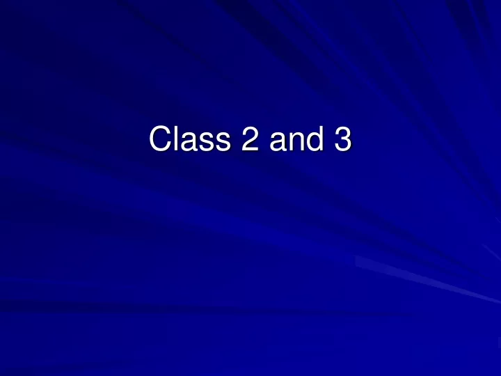 class 2 and 3