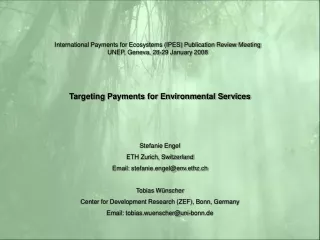 Targeting Payments for Environmental Services