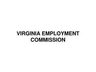 VIRGINIA EMPLOYMENT COMMISSION