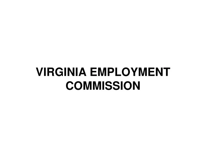 virginia employment commission