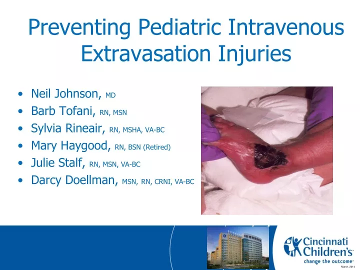 preventing pediatric intravenous extravasation injuries