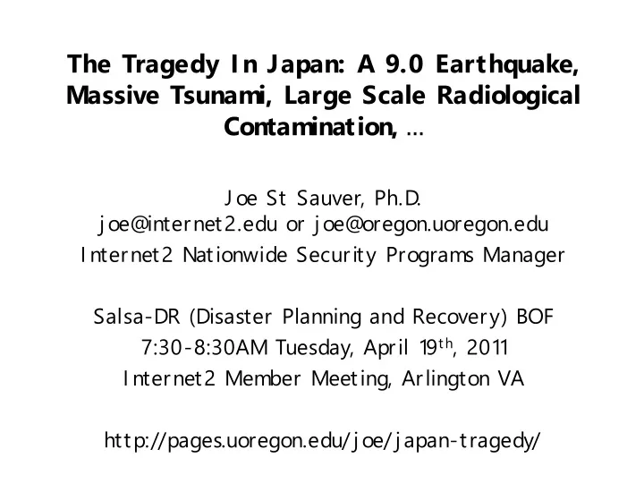 the tragedy in japan a 9 0 earthquake massive tsunami large scale radiological contamination