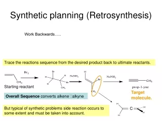 Synthetic planning (Retrosynthesis)