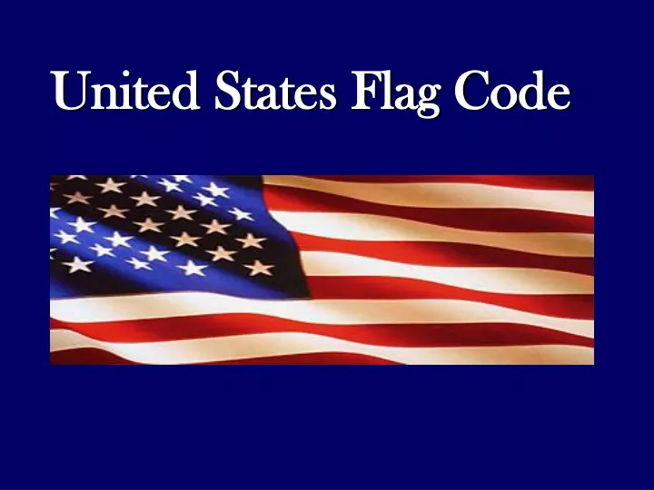 united states flag code