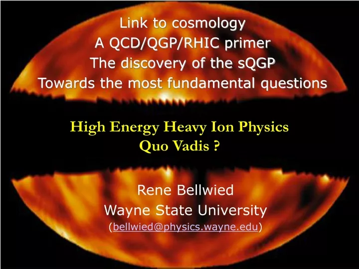 high energy heavy ion physics quo vadis