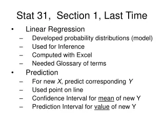 Stat 31,  Section 1, Last Time