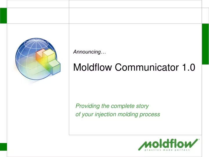 announcing moldflow communicator 1 0